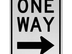 One Way Right Sign